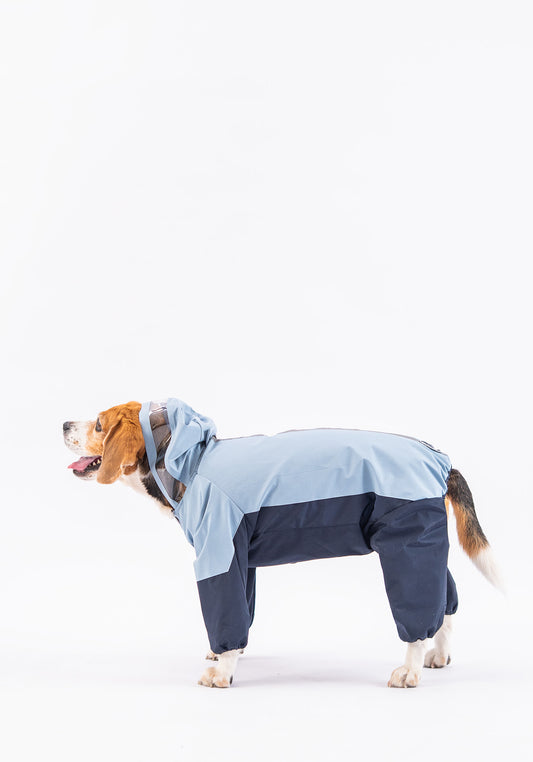 Booply Rainshied Waterproof Dual Coloured Dog Raincoat with Hood
