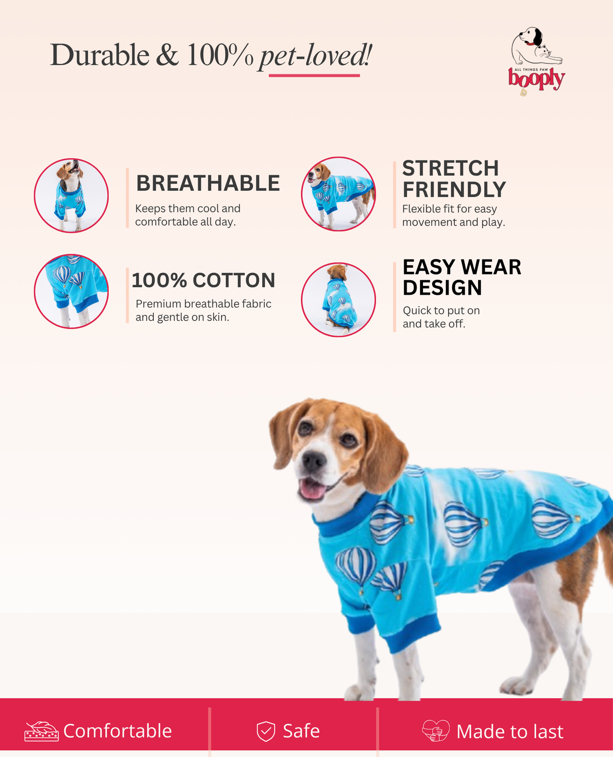 Booply Balloon Tee - Sky Blue