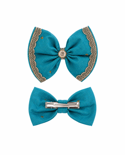 Booply Festive Paws Bow Clip - Firoza