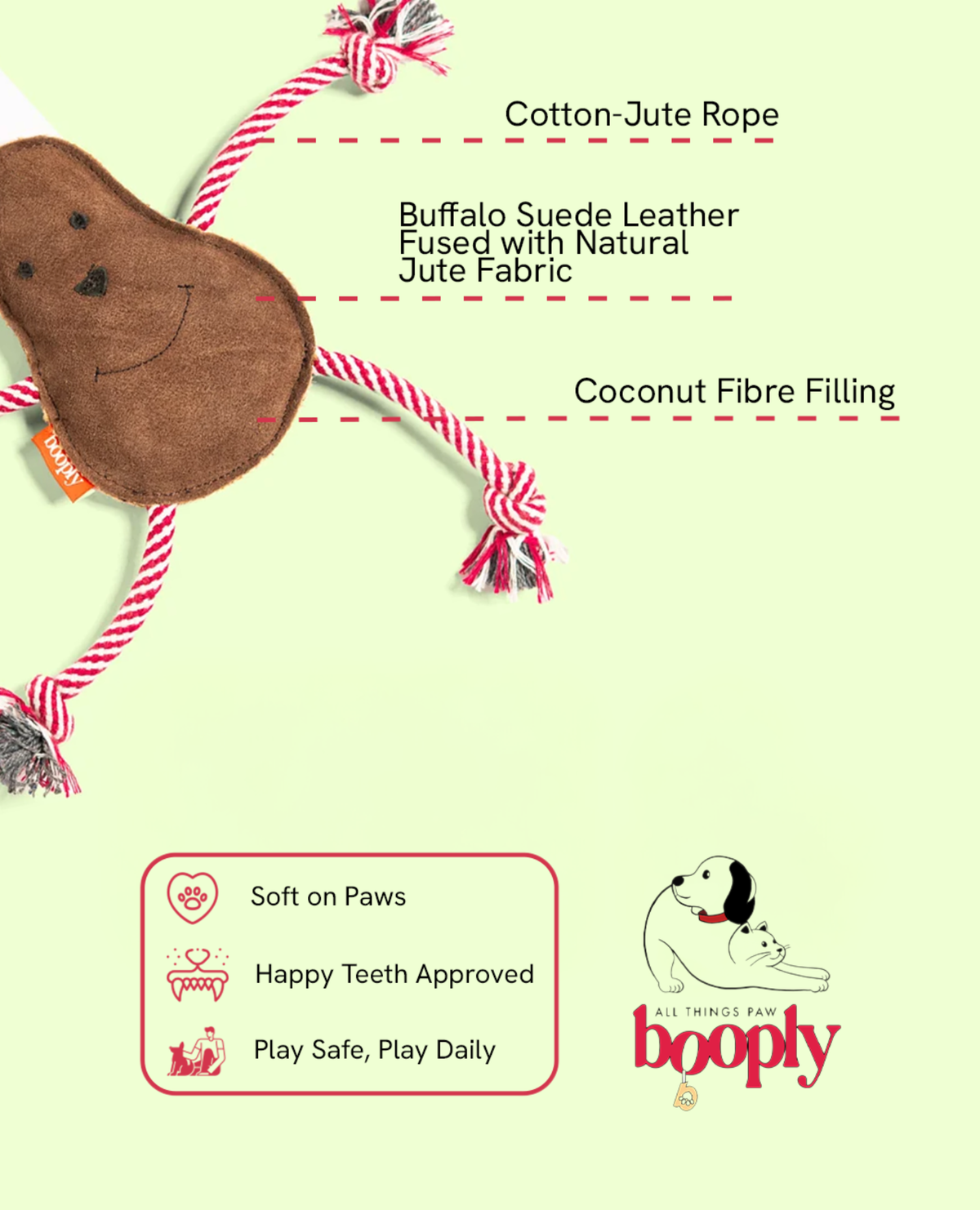 Cocoa Pear Rope Toy for Dogs