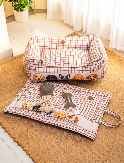 Peek-a-Boo Starter Kit | Cozy Bed, Comfort Mat & Suede Pet Toys