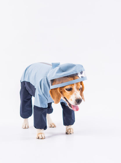 Booply Rainshied Waterproof Dual Coloured Dog Raincoat with Hood
