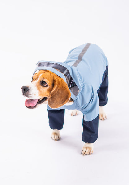 Booply Rainshied Waterproof Dual Coloured Dog Raincoat with Hood