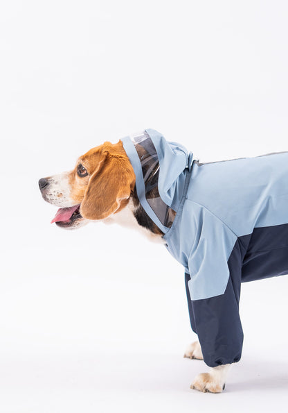 Booply Rainshied Waterproof Dual Coloured Dog Raincoat with Hood