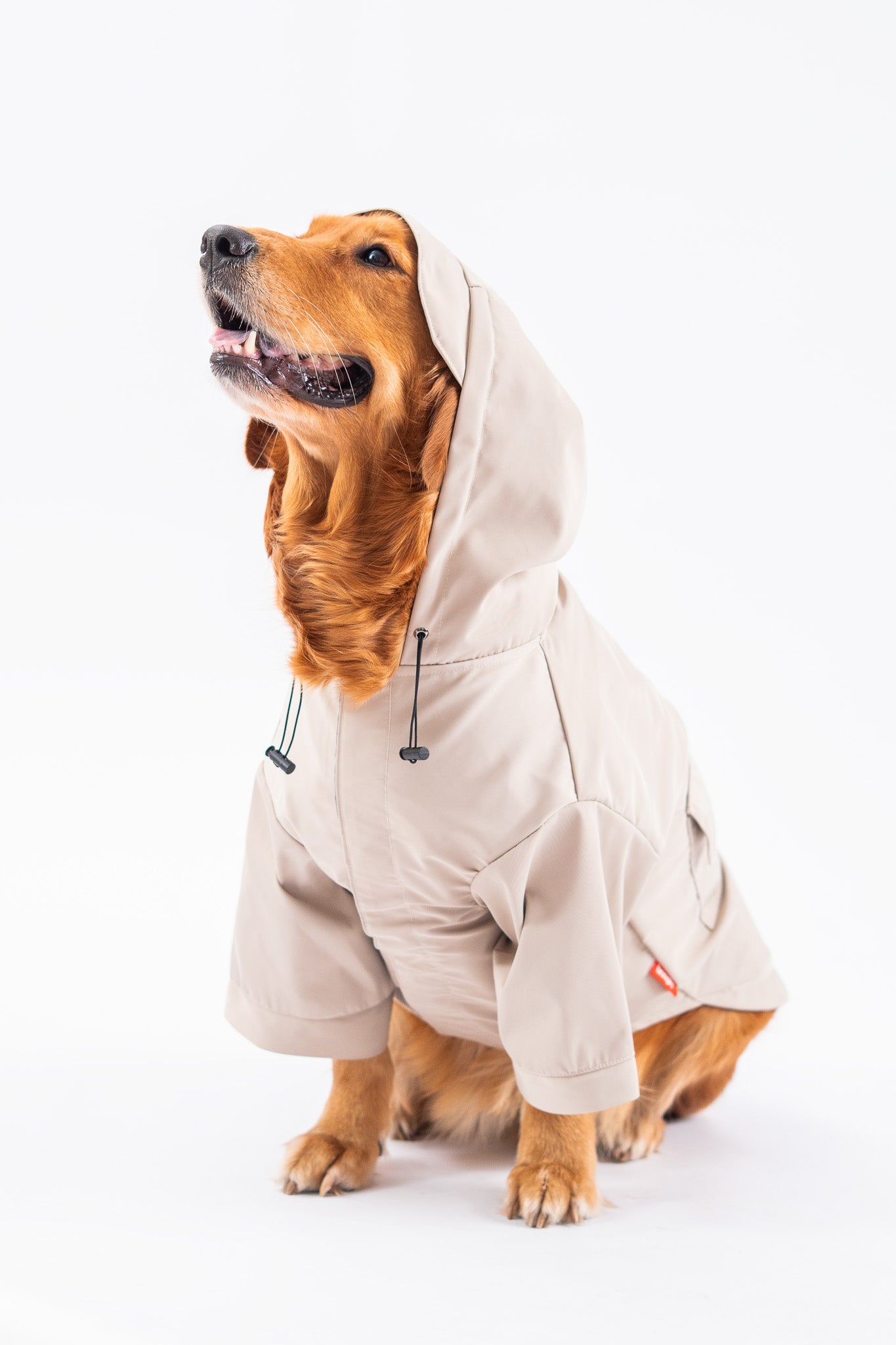 Booply RainShield Dog Raincoat – Sand Beige