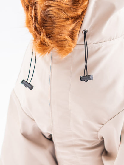 Booply RainShield Dog Raincoat – Sand Beige