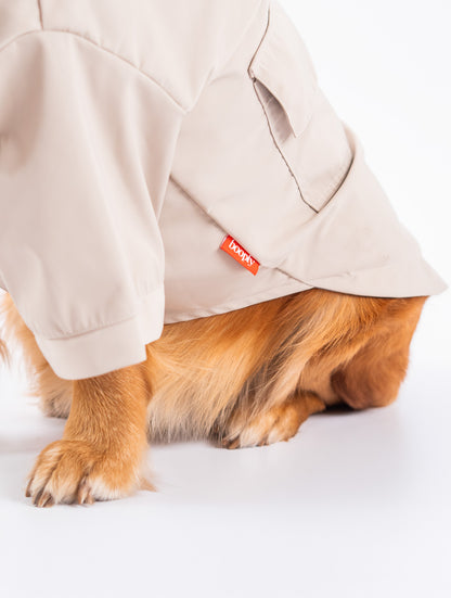 Booply RainShield Dog Raincoat – Sand Beige