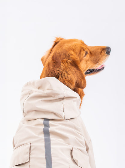 Booply RainShield Dog Raincoat – Sand Beige