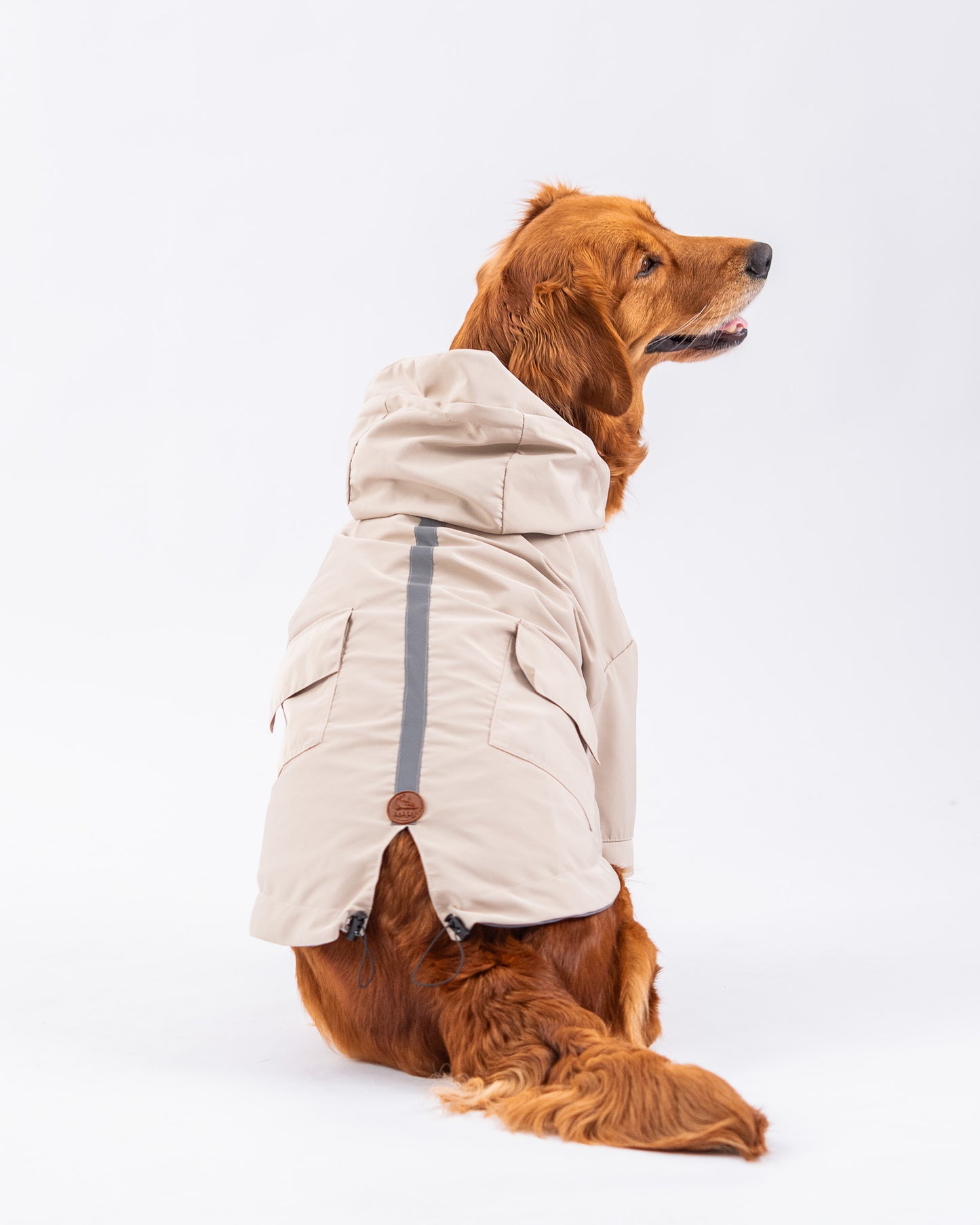 Booply RainShield Dog Raincoat – Sand Beige