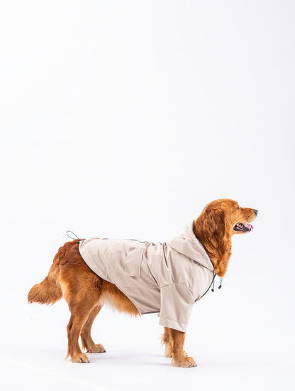 Booply RainShield Dog Raincoat – Sand Beige