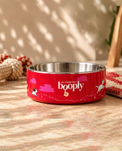 Booply Stainless Steel Double Wall Dog Bowl