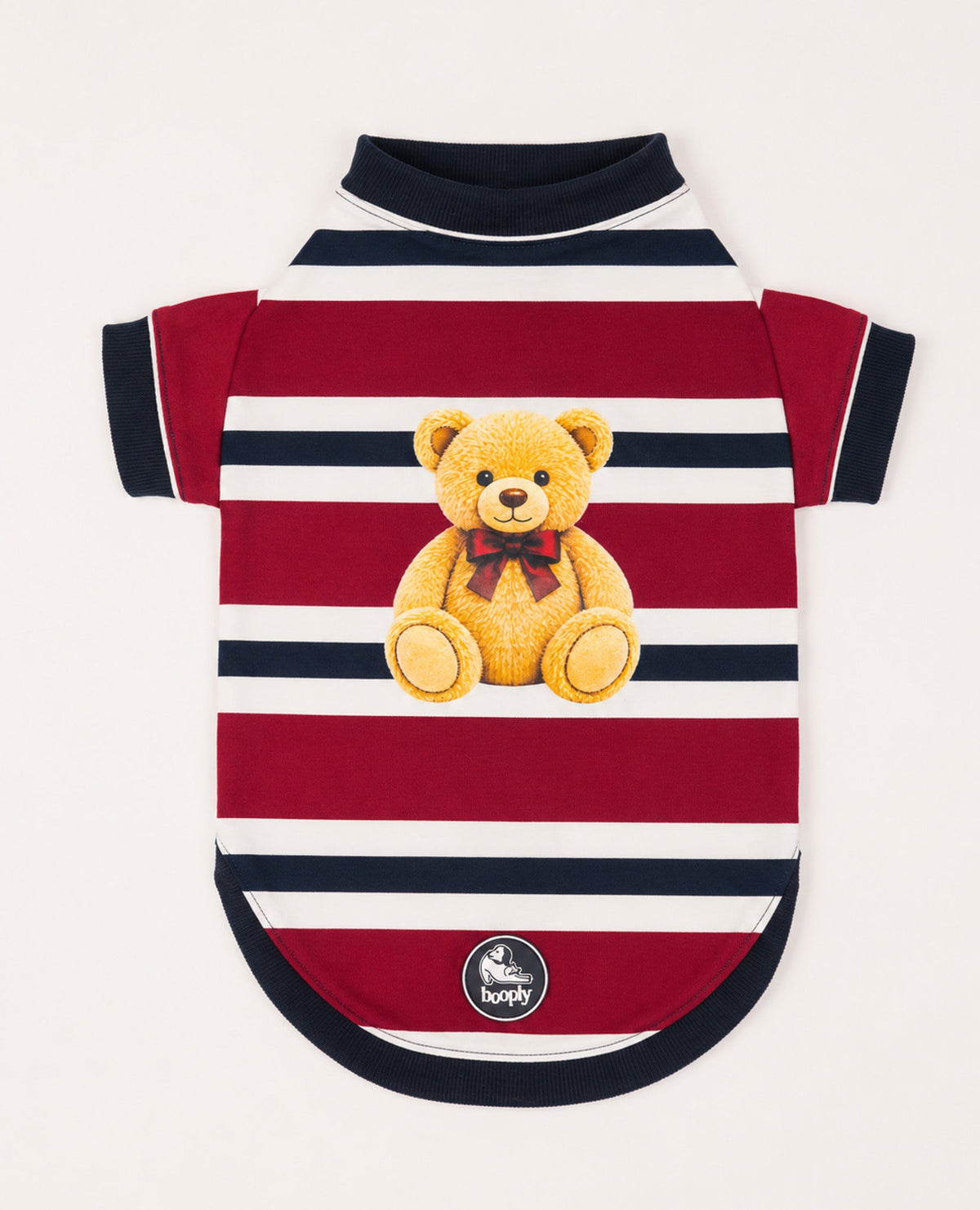 Booply Classic Stripe T-Shirt – Maroon Navy